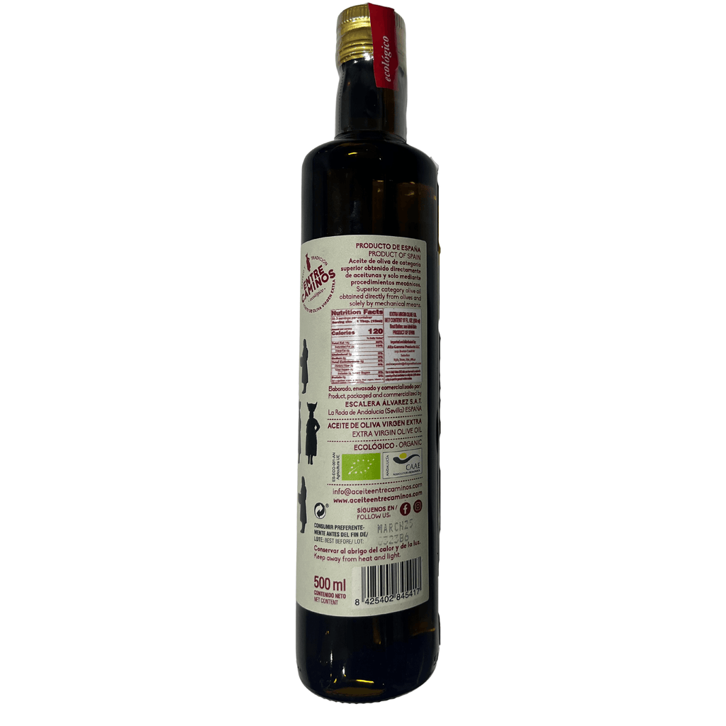 Entre Caminos Early Harvest Organic Extra Virgin Olive Oil (500ml) - 100% Hojiblanca - Dos Olivos Markets