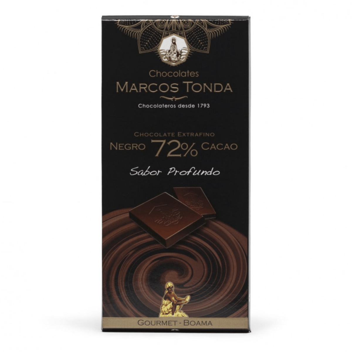 Marcos Tonda 72 Cacao Dark Chocolate Bar 100 grams Dos Olivos Markets