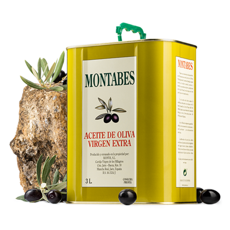 Montabes EVOO - Best Robust Cooking Extra Virgin Olive Oil 3 L Tin
