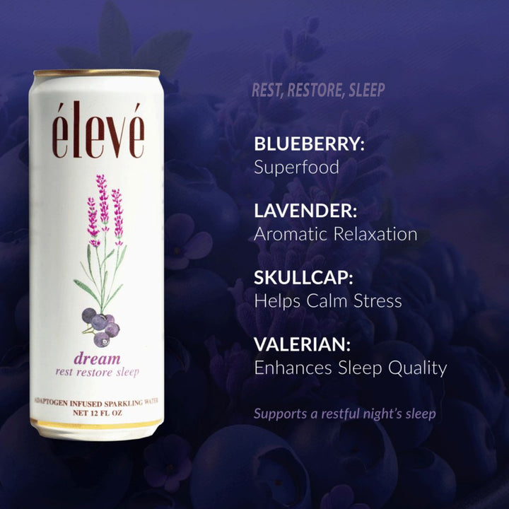élevé Dream Adaptogen Sparkling Water – Sleep & Relaxation Aid 