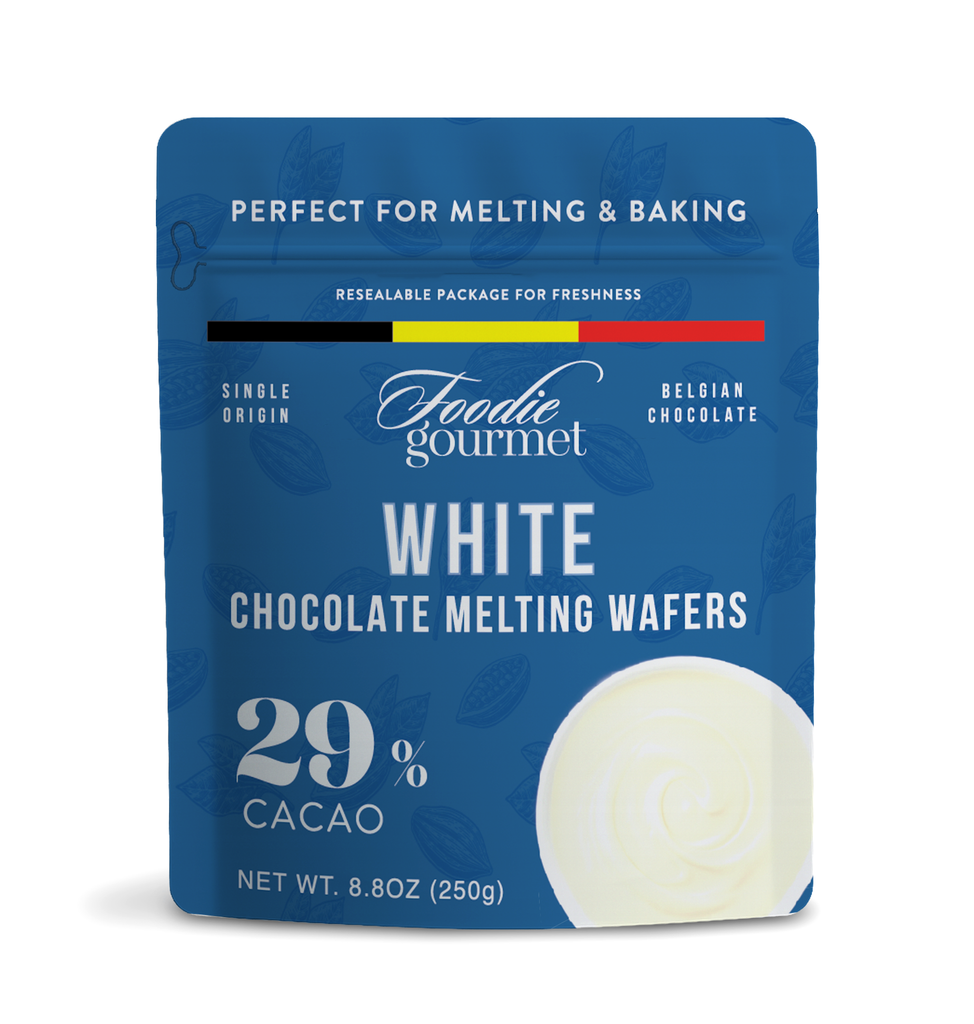Foodie Gourmet - Belgium -White Chocolate Melting Wafers (29% Cacao) - 8.8 oz