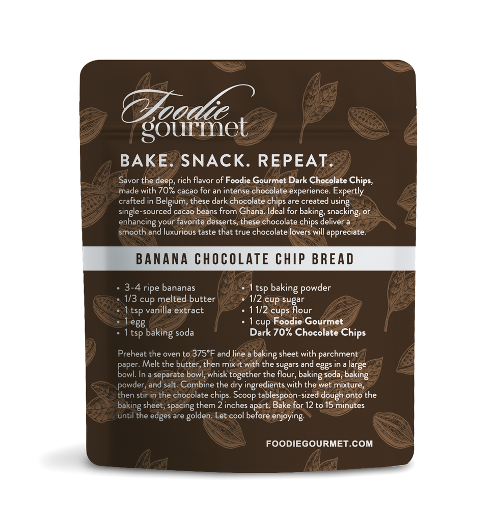 Foodie Gourmet - Belgium - Dark Chocolate Chips (70% Cacao) - 7.05 oz