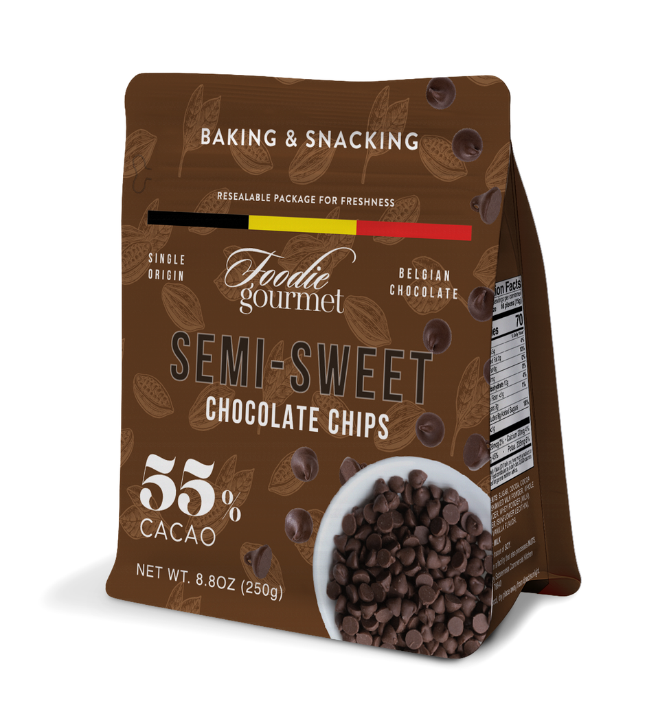 Foodie Gourmet - Belgium - Semi Sweet Chocolate Chips (55% Cacao) - 8.8 oz
