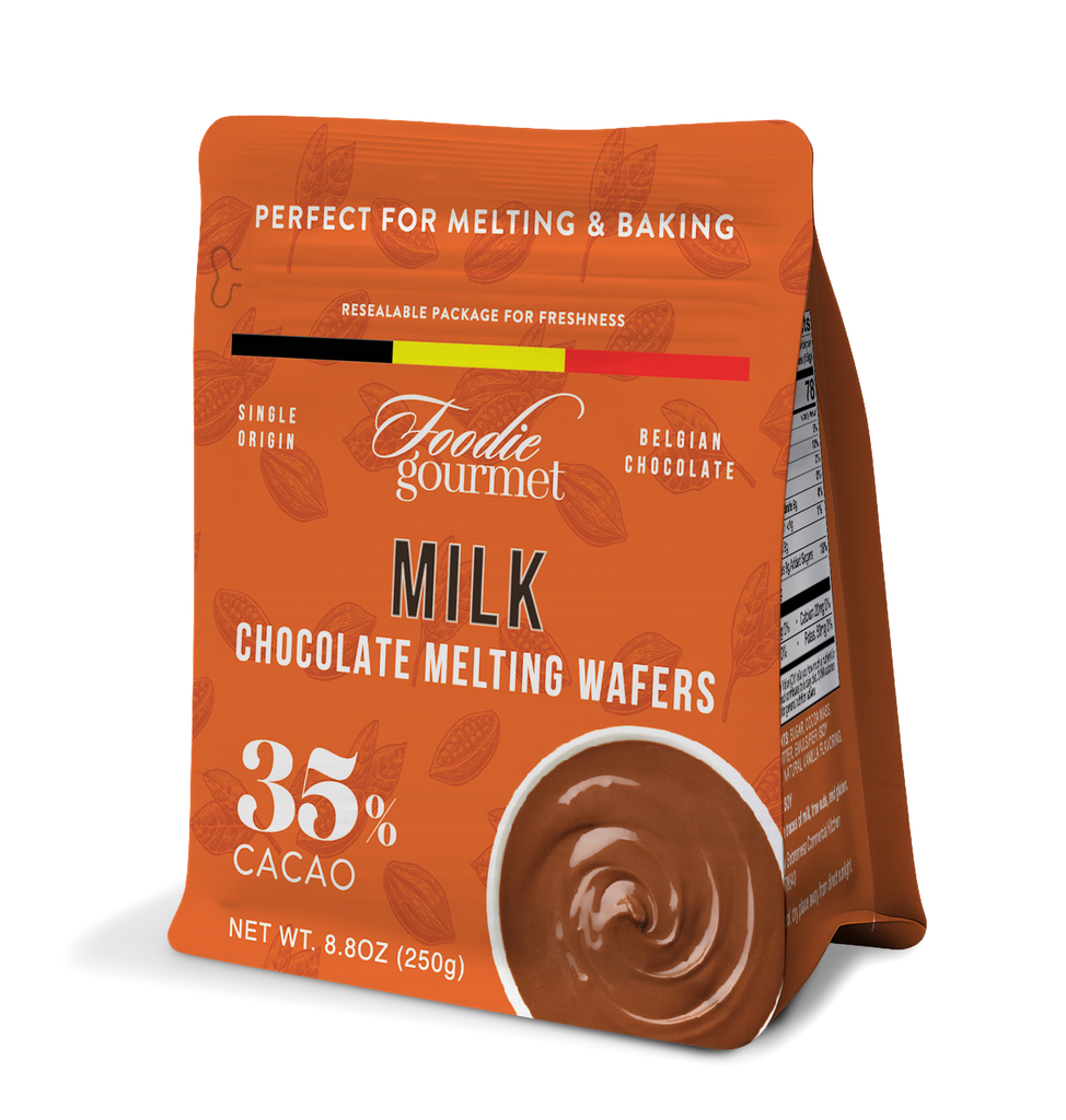 Foodie Gourmet - Belgium - Milk Chocolate Melting Wafers (35% Cacao) - 8.8 oz