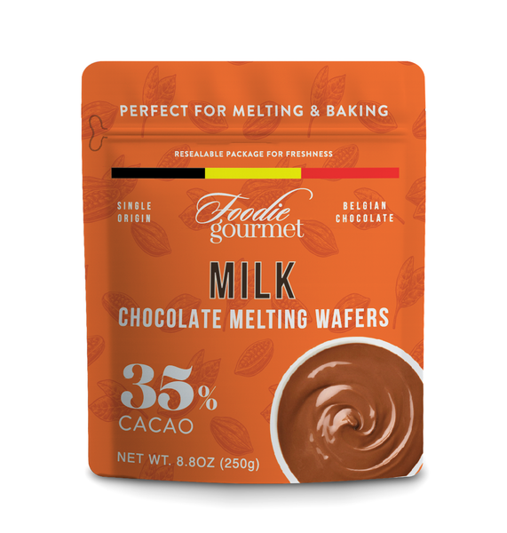 Belgian Milk Chocolate Wafers – 35% Cacao for Ganache & Dipping