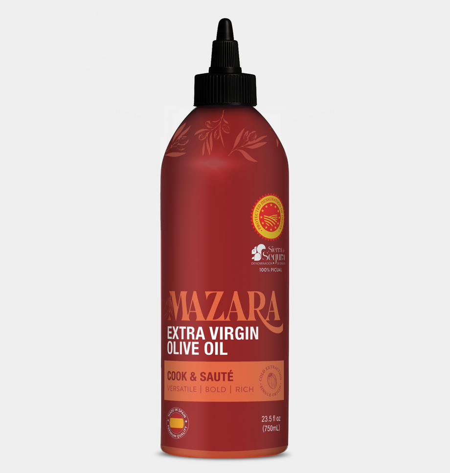 Mazara Squeezable Spanish Cooking and Sautéing Organic Olive Oil