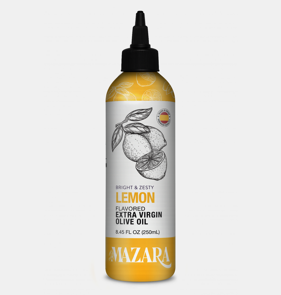 Mazara Squeezable Spanish Lemon-Infused Organic Extra-Virgin Olive Oil – 250 ml