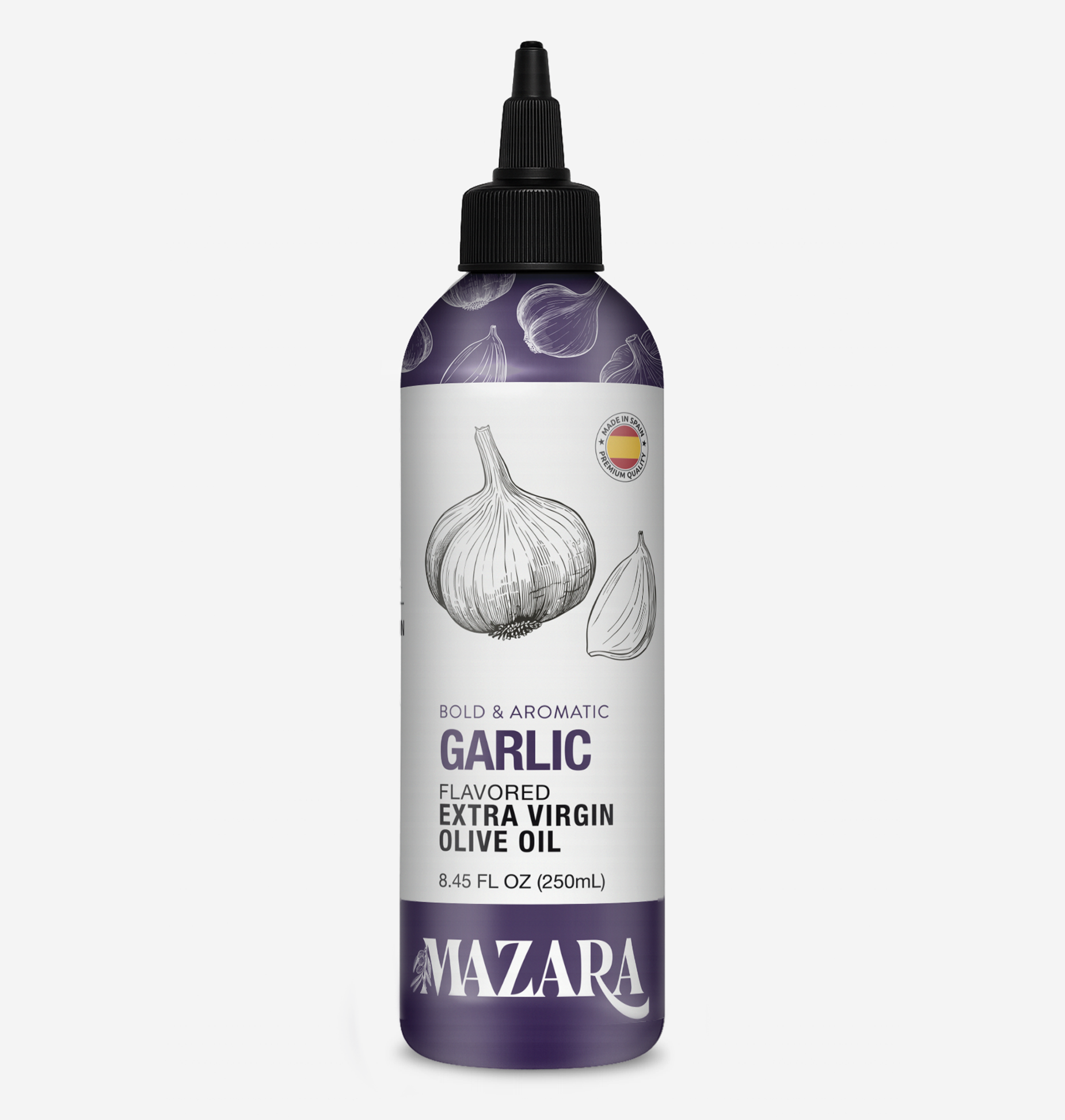 Mazara Squeezable Spanish Organic Garlic-Infused Extra-Virgin