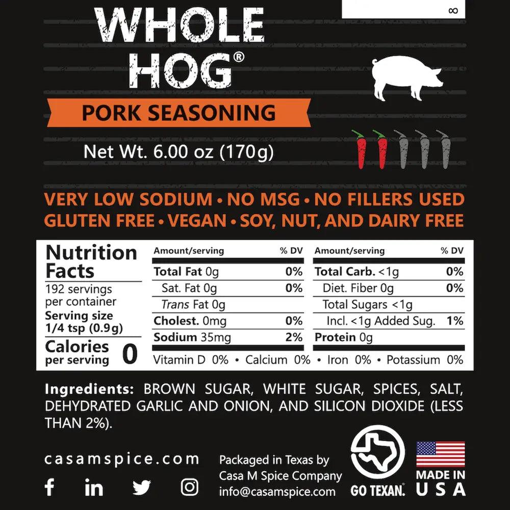 Casa Spice Co. Whole Hog Pork Seasoning - Dos Olivos Markets