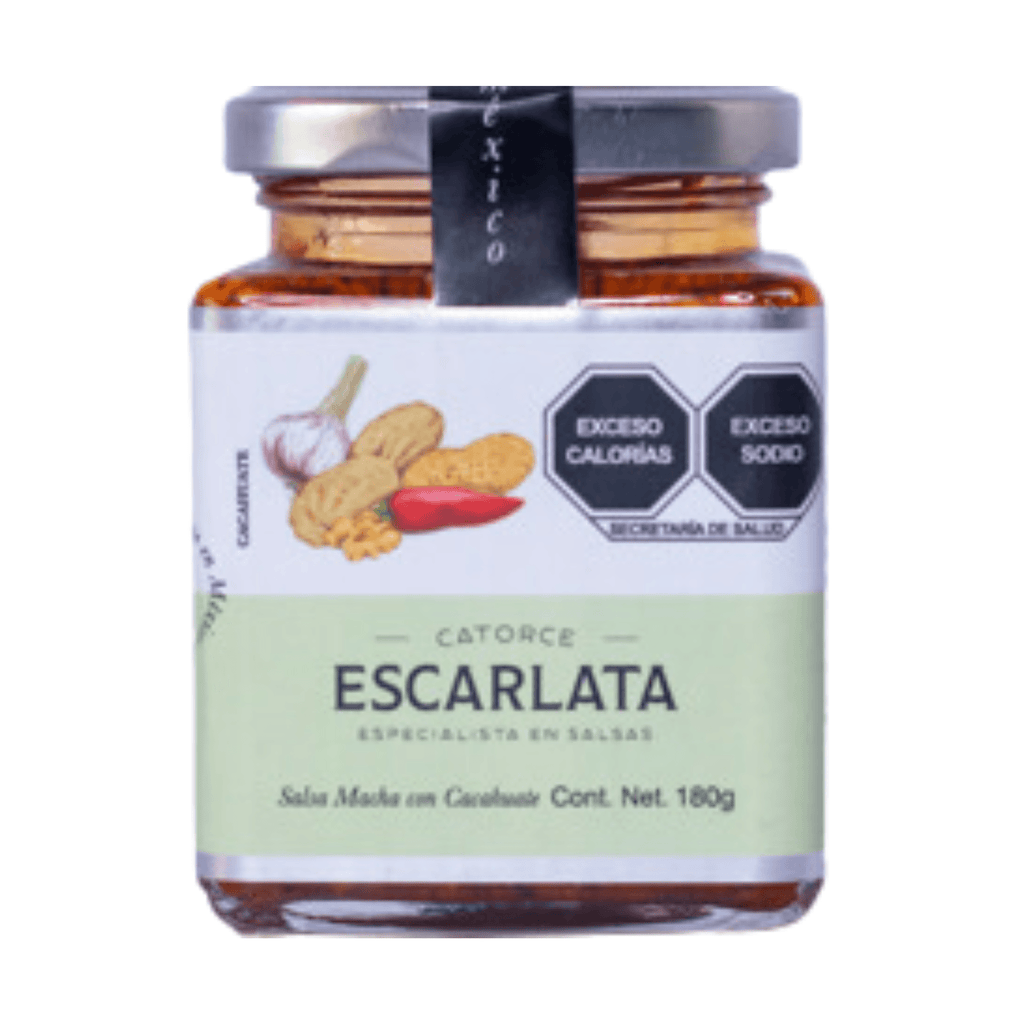 Escarlata Spicy Garlic Sauce with Peanuts (Salsa Macha con Cacahuates) - Dos Olivos Markets