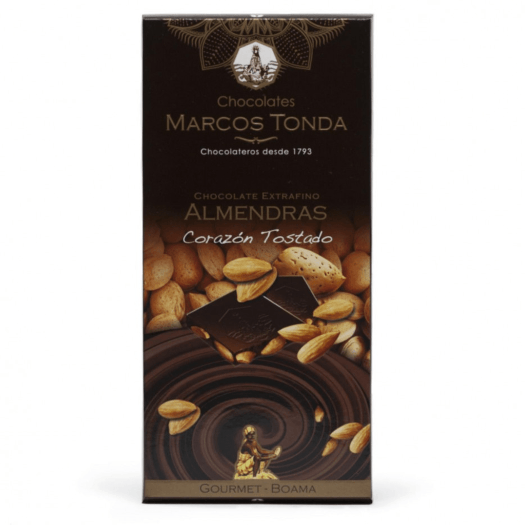 Marcos Tonda Gourmet Dark Chocolate Bar with Almonds - 125 grams - Dos Olivos Markets