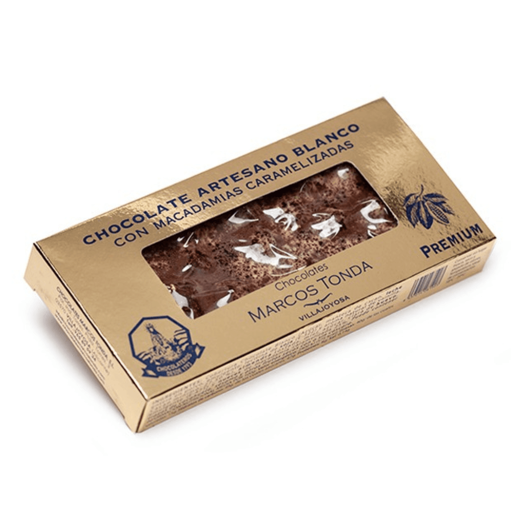 Marcos Tonda Premium White Chocolate Bar with Macadamia - 200 grams - Dos Olivos Markets