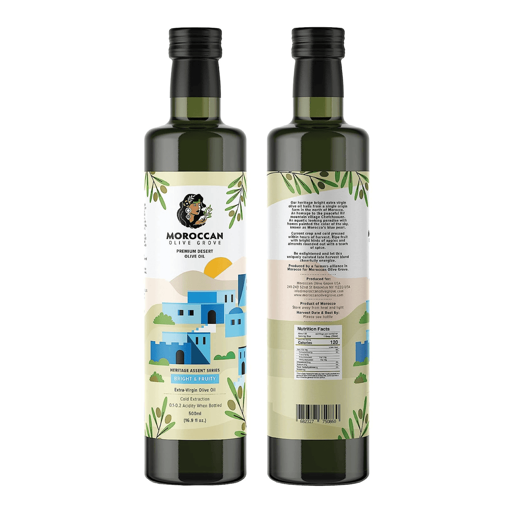 Moroccan Olive Grove - Bright & Fruity Moroccan Olive Oil - Moroccan Extra Virgin Cold Extracted Olive Oil, 100% Single Origin from Morocco, Polyphenol Rich - Dos Olivos Markets