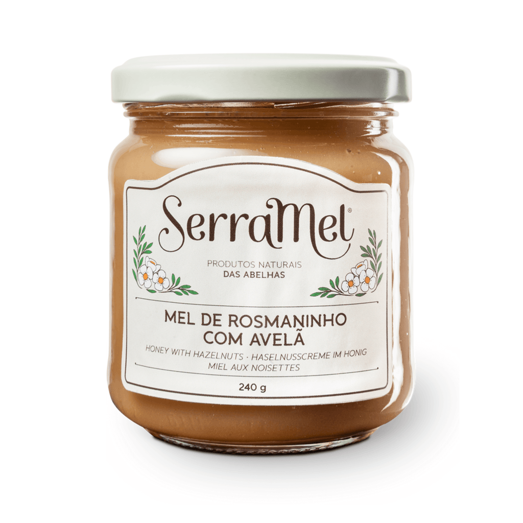 Serra Mel Portuguese Honey with Hazelnuts from Portugal - 240 grams - Dos Olivos Markets