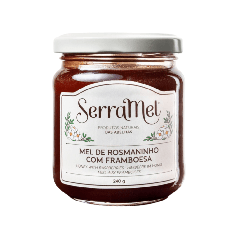 Serra Mel Portuguese Honey with Raspberries from Portugal - 240 grams - Dos Olivos Markets