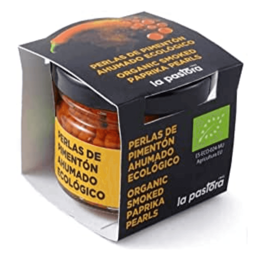 Paprika Pearls - Smoked Organic. Jar 50 grams - Dos Olivos Markets