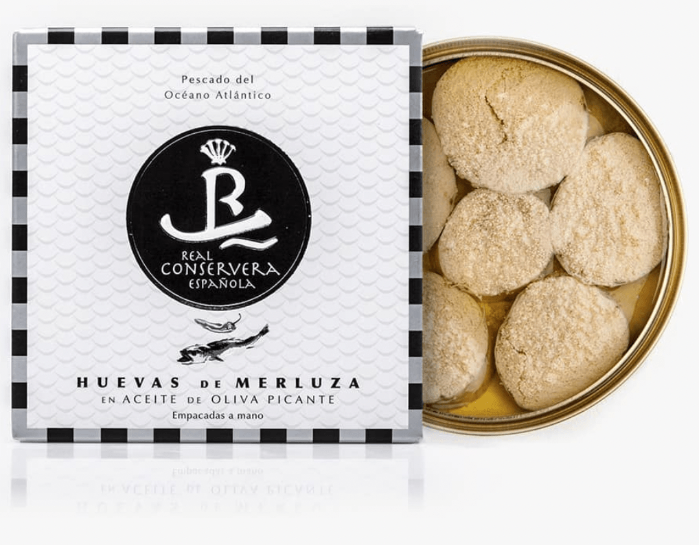 Real Conservera Española - Hake Roe Medallions in Spicy Olive Oil - 4.59 oz. - Dos Olivos Markets